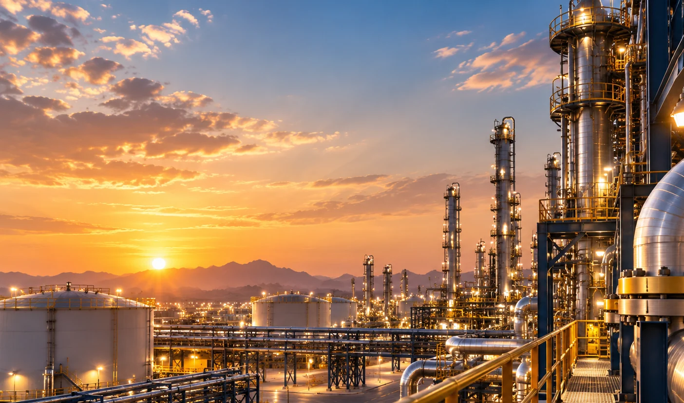 Industrial plant in KSA Saudi Arabia-style environment